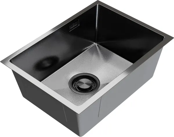 Изображение товара Мойка кухонная Mixline Pro 559615 (черный графит, с сифоном)