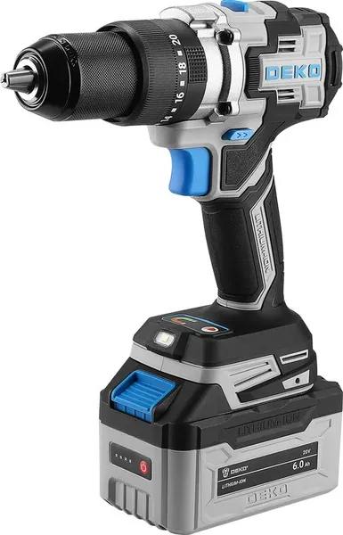Изображение товара Аккумуляторная дрель-шуруповерт Deko DKCD20V Pro Impact / 081-1199