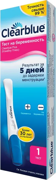 Изображение товара Тест на беременность Clearblue Plus (1шт)