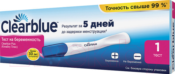 Изображение товара Тест на беременность Clearblue Plus (1шт)