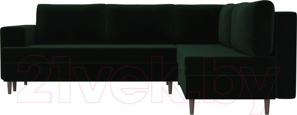 Изображение товара Диван угловой Лига Диванов Сильвана 198 правый (велюр MR зеленый)