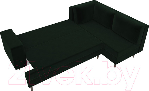 Изображение товара Диван угловой Лига Диванов Сильвана 198 правый (велюр MR зеленый)