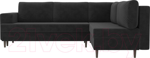 Изображение товара Диван угловой Лига Диванов Сильвана 198 правый (велюр MR серый)