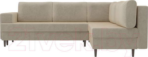 Изображение товара Диван угловой Лига Диванов Сильвана 198 правый (микровельвет бежевый)