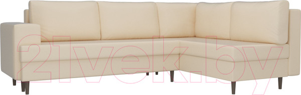 Изображение товара Диван угловой Лига Диванов Сильвана 198 правый (экокожа бежевый)