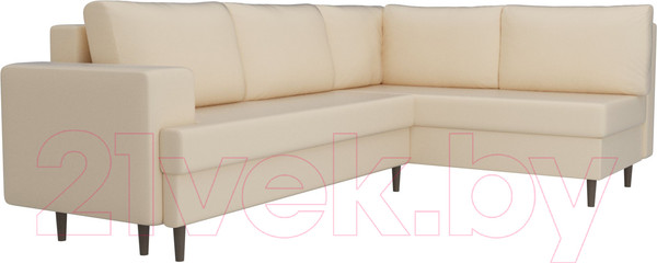 Изображение товара Диван угловой Лига Диванов Сильвана 198 правый (экокожа бежевый)