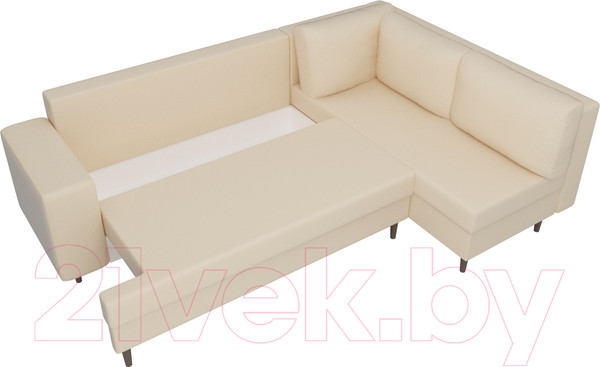 Изображение товара Диван угловой Лига Диванов Сильвана 198 правый (экокожа бежевый)