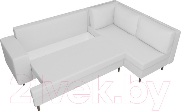 Изображение товара Диван угловой Лига Диванов Сильвана 198 правый (экокожа белый)