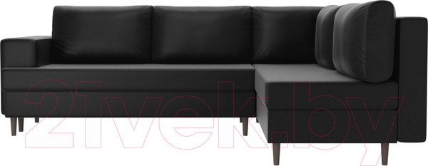 Изображение товара Диван угловой Лига Диванов Сильвана 198 правый (экокожа черный)