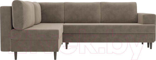 Изображение товара Диван угловой Лига Диванов Сильвана 198 левый (велюр MR бежевый)