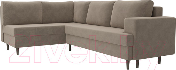 Изображение товара Диван угловой Лига Диванов Сильвана 198 левый (велюр MR бежевый)