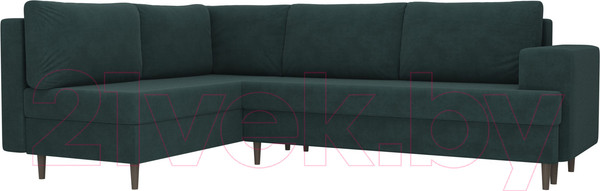 Изображение товара Диван угловой Лига Диванов Сильвана 198 левый (велюр MR бирюзовый)