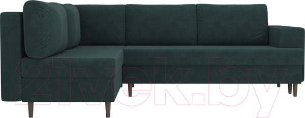 Изображение товара Диван угловой Лига Диванов Сильвана 198 левый (велюр MR бирюзовый)