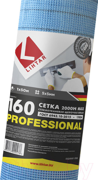 Изображение товара Стеклосетка Lihtar Professional 160 (1700) 5x5 1x50м (ГОСТ)