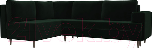 Изображение товара Диван угловой Лига Диванов Сильвана 198 левый (велюр MR зеленый)