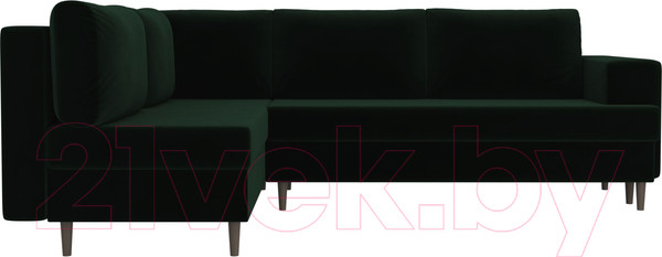 Изображение товара Диван угловой Лига Диванов Сильвана 198 левый (велюр MR зеленый)