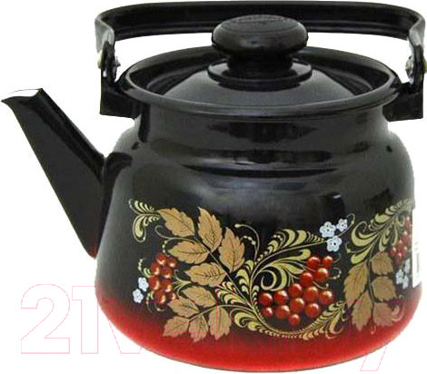 Изображение товара Чайник СтальЭмаль С2714.38 (красный/черный)
