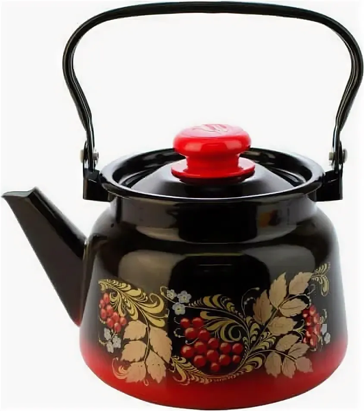 Изображение товара Чайник СтальЭмаль С2714.38 (красный/черный)