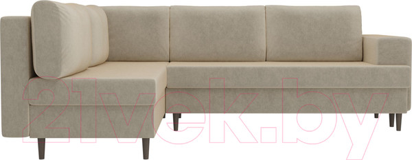 Изображение товара Диван угловой Лига Диванов Сильвана 198 левый (микровельвет бежевый)