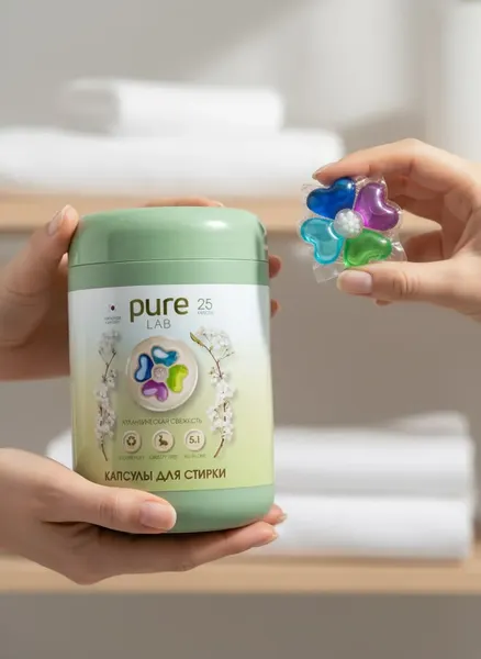 Изображение товара Капсулы для стирки Pure Lab Атлантическая Свежесть (25шт)