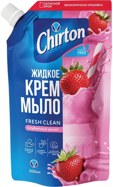 Изображение товара Мыло жидкое Chirton Клубничный десерт (500мл)