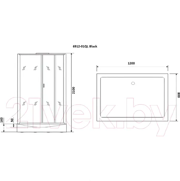 Изображение товара Душевой поддон Niagara NG-6912-01QL (120x80)