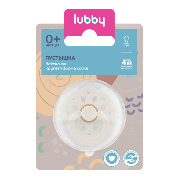 Изображение товара Пустышка Lubby 32157/12  (латексная)