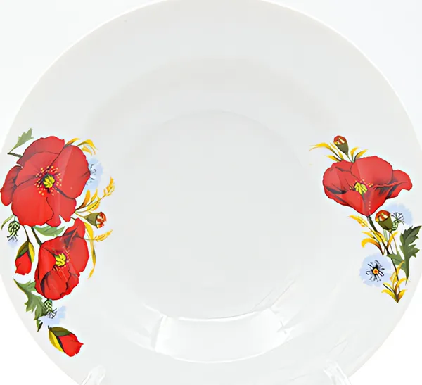 Изображение товара Тарелка столовая глубокая Фарфор Белой Руси Идиллия Маки красные 4С0262Ф34