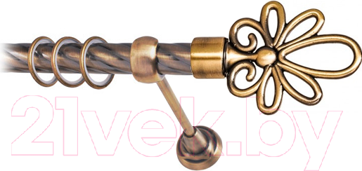 Изображение товара Карниз для штор Lm Decor Астра 170 1р витой (антик, 1.6м)