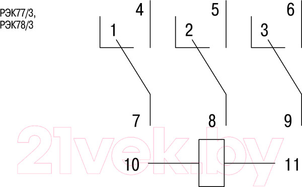 Изображение товара Реле промежуточное IEK RRP10-3-10-220A