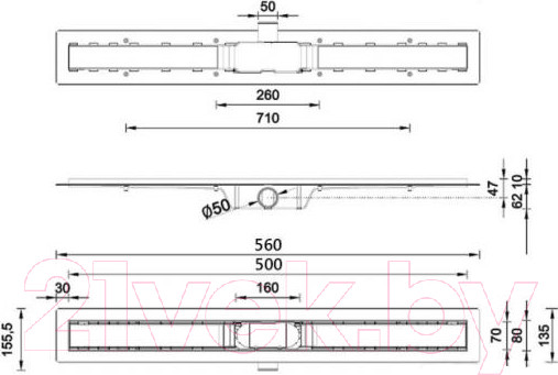 Изображение товара Трап для душа Styron Medium STY-M-50