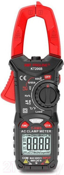 Изображение товара Клещи токоизмерительные КВТ KT 206B / 79130