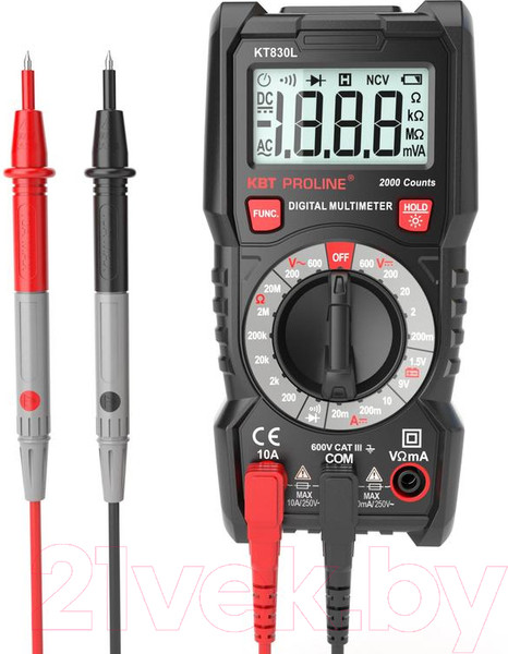 Изображение товара Мультиметр цифровой КВТ Proline KT 830L / 79127