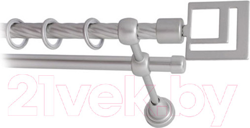 Изображение товара Карниз для штор Lm Decor Квадро 179 2р витой (сатин, 3м)