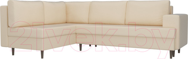 Изображение товара Диван угловой Лига Диванов Сильвана 198 левый (экокожа бежевый)