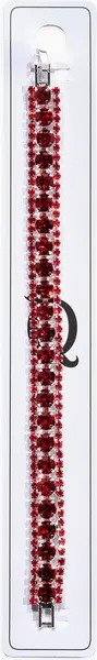 Изображение товара Браслет Queen Fair Северное сияние. Змейка / 4695068 (красный/серебристый)