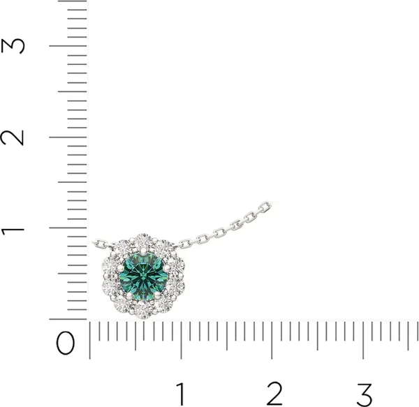Изображение товара Колье из серебра ZORKA 05502095 (45см, с муассанитом и фианитами)