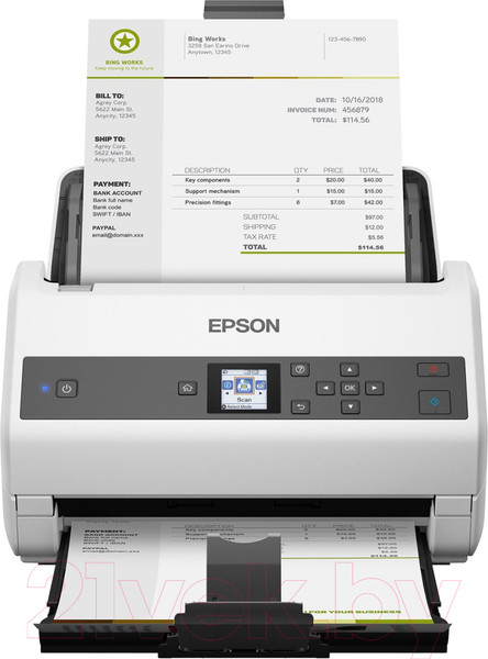 Изображение товара Протяжный сканер Epson WorkForce DS-870 (B11B250401)