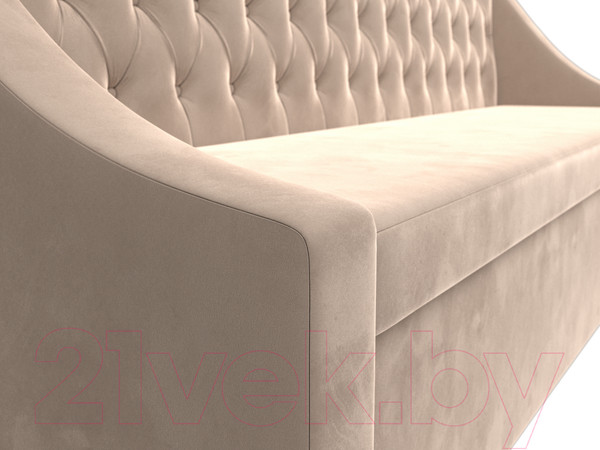 Изображение товара Скамья кухонная мягкая Лига Диванов Мерлин 203 / 101126 (велюр, бежевый)