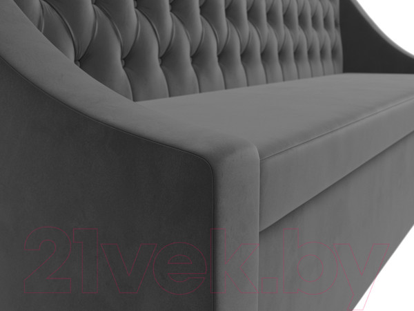 Изображение товара Скамья кухонная мягкая Лига Диванов Мерлин 203 / 101130 (велюр, серый)