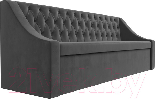 Изображение товара Скамья кухонная мягкая Лига Диванов Мерлин 203 / 101130 (велюр, серый)