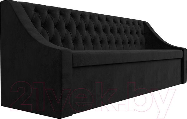 Изображение товара Скамья кухонная мягкая Лига Диванов Мерлин 203 / 101132 (велюр, черный)