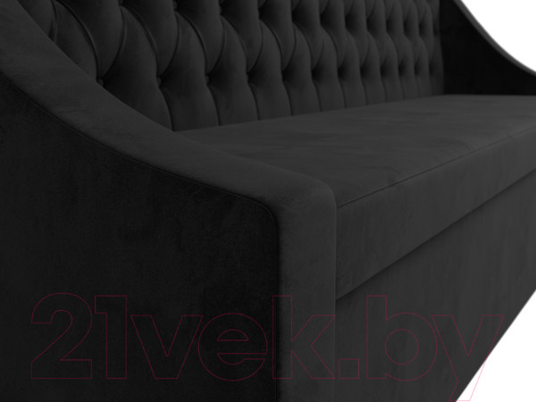 Изображение товара Скамья кухонная мягкая Лига Диванов Мерлин 203 / 101132 (велюр, черный)