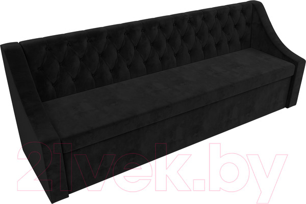Изображение товара Скамья кухонная мягкая Лига Диванов Мерлин 203 / 101132 (велюр, черный)
