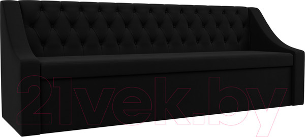 Изображение товара Скамья кухонная мягкая Лига Диванов Мерлин 203 / 101137 (микровельвет, черный)