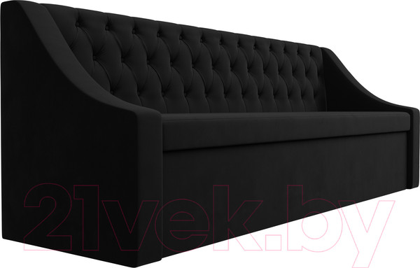 Изображение товара Скамья кухонная мягкая Лига Диванов Мерлин 203 / 101137 (микровельвет, черный)