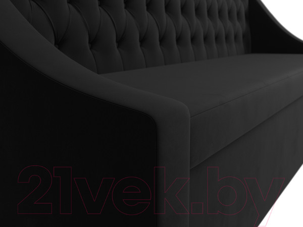 Изображение товара Скамья кухонная мягкая Лига Диванов Мерлин 203 / 101137 (микровельвет, черный)