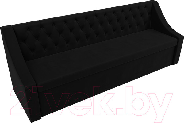 Изображение товара Скамья кухонная мягкая Лига Диванов Мерлин 203 / 101137 (микровельвет, черный)