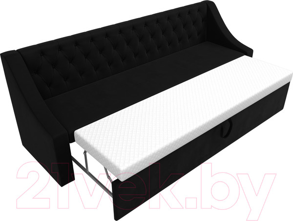 Изображение товара Скамья кухонная мягкая Лига Диванов Мерлин 203 / 101137 (микровельвет, черный)