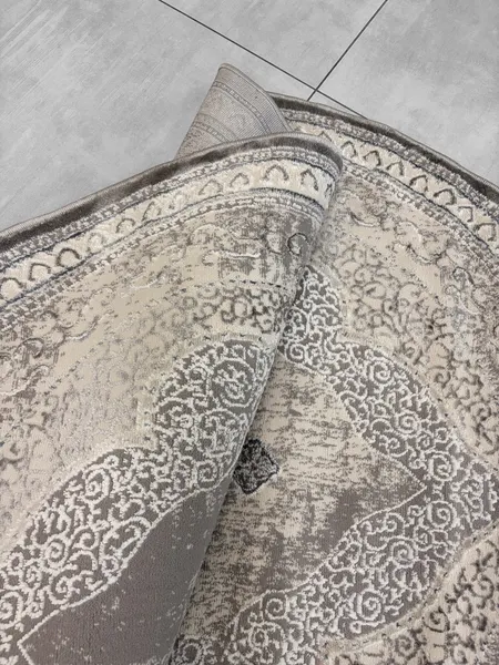 Изображение товара Коврик Behram Serena 0C676RE-GREY-GREY-OVAL (0.8x1.5)